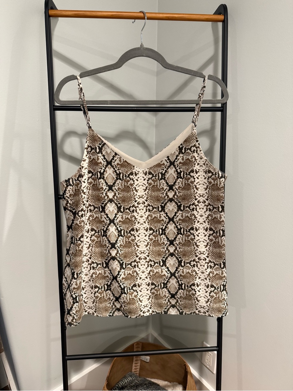 Banana Republic Snake-Print Camisole in Beige and Brown